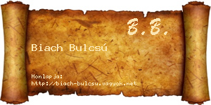 Biach Bulcsú névjegykártya