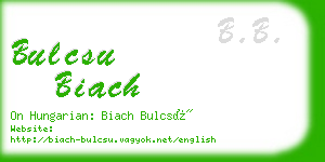 bulcsu biach business card